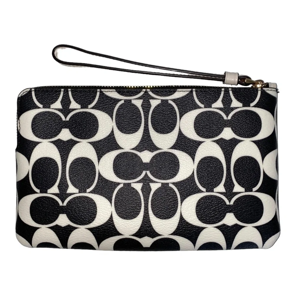 Coach Large Zip Signature Wristlet - Picture 7 of 9